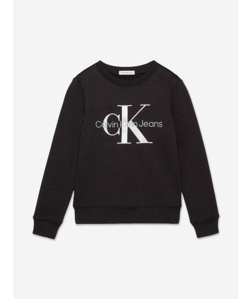 Calvin Klein Kids Monogram Logo Sweasthirt in Black 2023