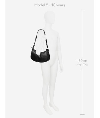 MSGM Girls Eco Leather Handbag in Black pas chere