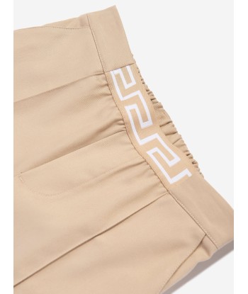 Versace Boys Gabardine Shorts in Beige les muscles