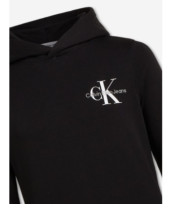 Calvin Klein Kids Small Monogram Hoodie in Black prix pour 