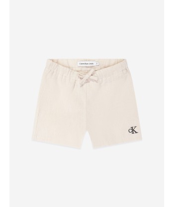 Calvin Klein Baby Boys Linen Blend Shorts Set in Beige Comparez et commandez 