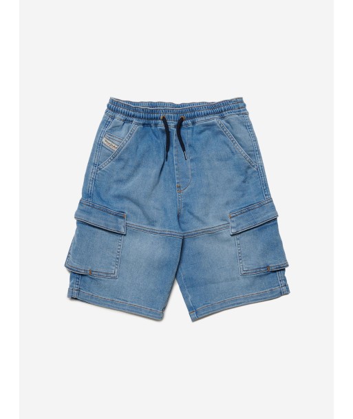 Diesel Boys JoggJean® Drawstring Shorts in Blue du meilleur 