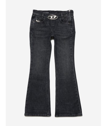 Diesel Girls Flared Jeans in Black les muscles