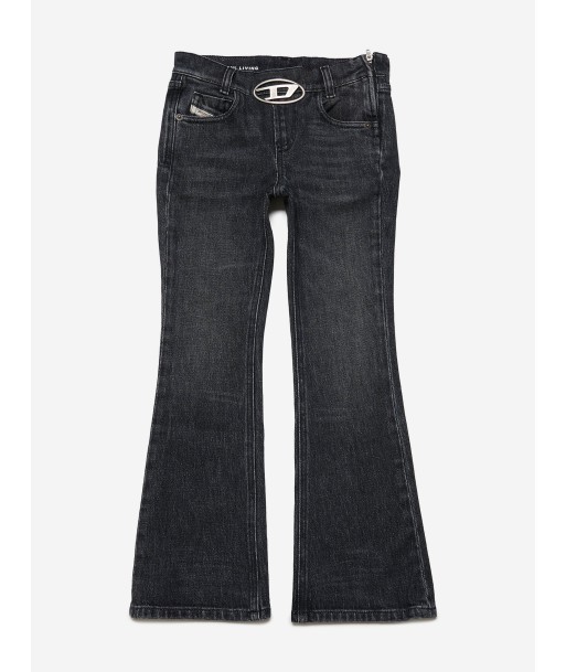 Diesel Girls Flared Jeans in Black les muscles