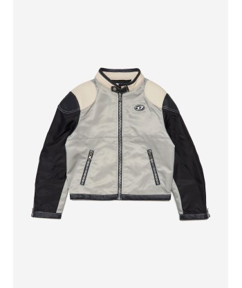 Diesel Boys Racing Jacket in Grey pas cher chine