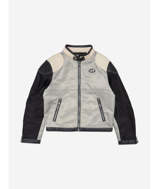 Diesel Boys Racing Jacket in Grey pas cher chine