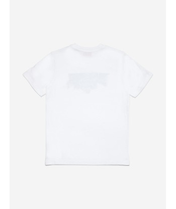 Diesel Boys Logo T-Shirt in White en ligne des produits 