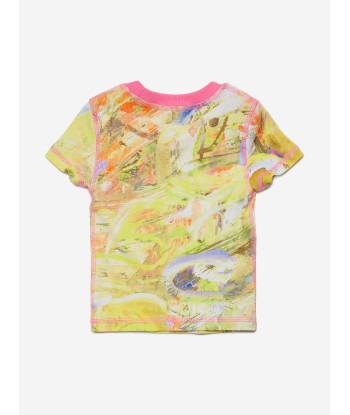 Diesel Girls Abstract Print T-Shirt in Multicolour livraison gratuite