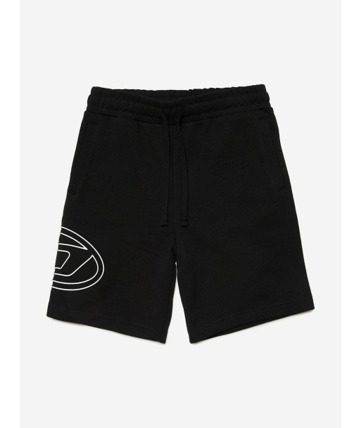 Diesel Boys Logo Shorts in Black Paris Déstockage Promo