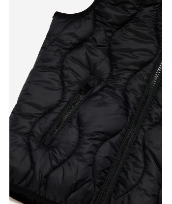 Diesel Kids Quilted Gilet in Black en stock