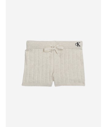 Calvin Klein Baby Linen Blend Knit Set in Beige Pour