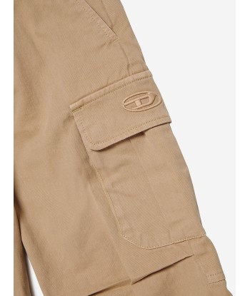 Diesel Boys Cargo Trousers in Beige livraison gratuite