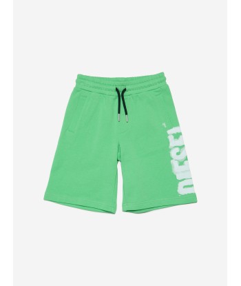 Diesel Boys Logo Shorts in Green de la marque