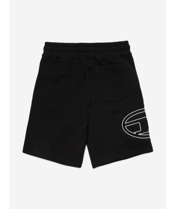 Diesel Boys Logo Shorts in Black Paris Déstockage Promo