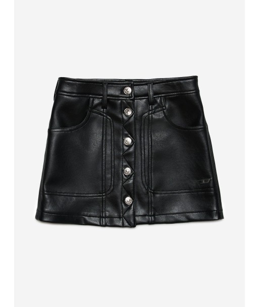 Diesel Girls Faux Leather Skirt in Black 50% de réduction en Octobre 2024