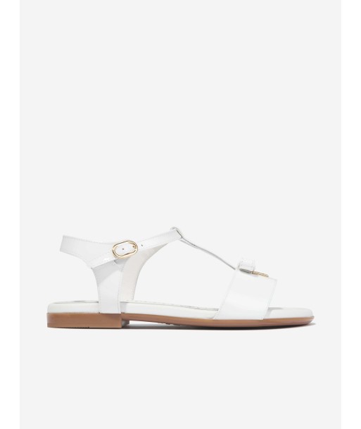 Dolce & Gabbana Girls Patent Leather Sandals in White Par le système avancé 