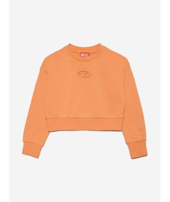 Diesel Girls Logo Sweatshirt in Orange est présent 