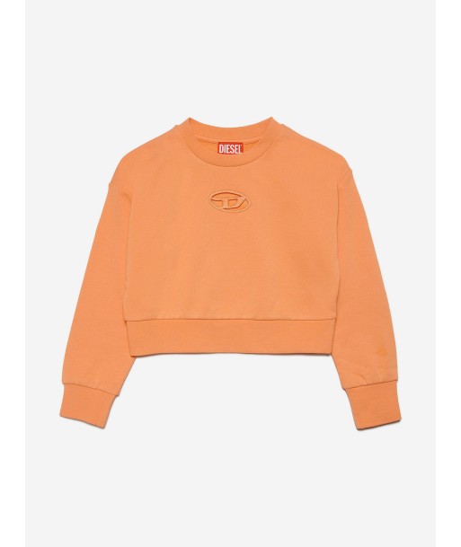 Diesel Girls Logo Sweatshirt in Orange est présent 