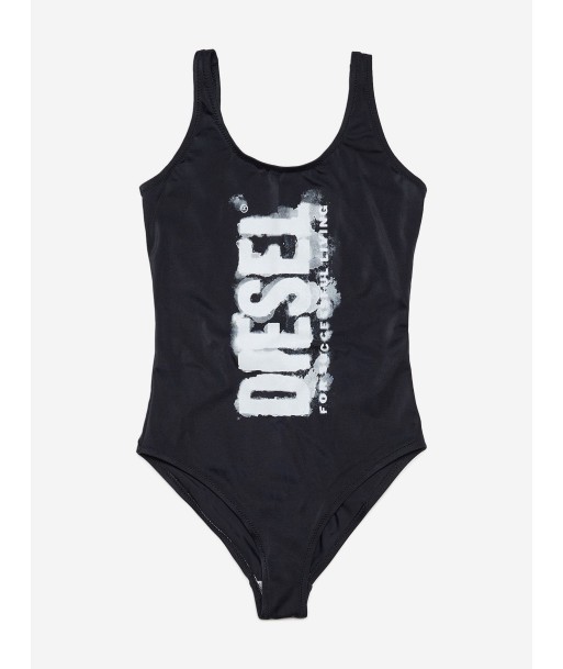 Diesel Girls Logo Swimsuit in Black votre