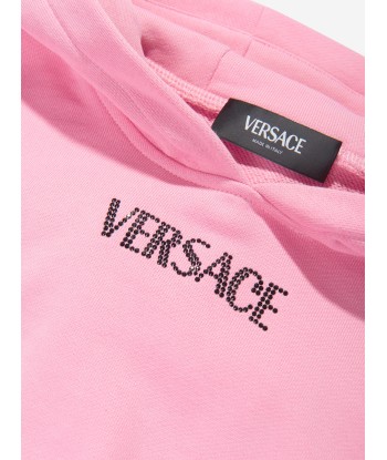 Versace Girls Logo Hoodie in Pink meilleur choix