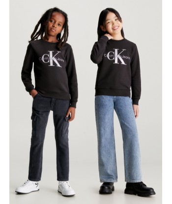 Calvin Klein Kids Monogram Logo Sweasthirt in Black 2023