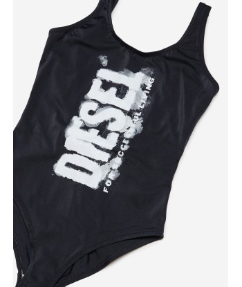 Diesel Girls Logo Swimsuit in Black votre