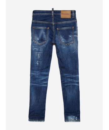 Dsquared2 Boys Skater Regular Jeans in Blue pas cher 