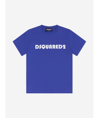 Dsquared2 Kids Logo T-Shirt in Blue Découvrez la collection