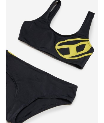 Diesel Girls Logo Bikini in Black destockage