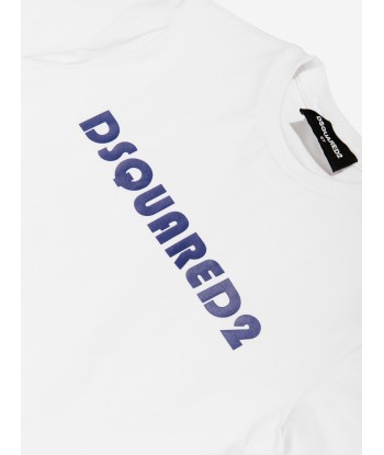 Dsquared2 Kids Logo T-Shirt in White soldes