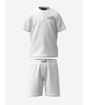 Dsquared2 Boys Icon Short Set in White en ligne des produits 