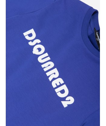 Dsquared2 Kids Logo T-Shirt in Blue Découvrez la collection