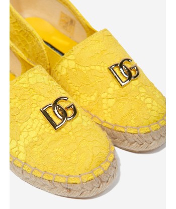 Dolce & Gabbana Girls Logo Espadrilles in Yellow de votre