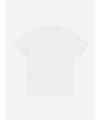 Dsquared2 Kids Logo T-Shirt in White rembourrage situé sous