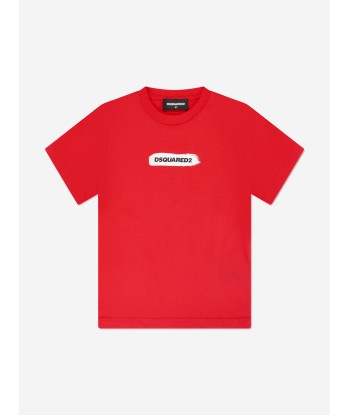 Dsquared2 Kids Logo T-Shirt in Red JUSQU'A -70%! 