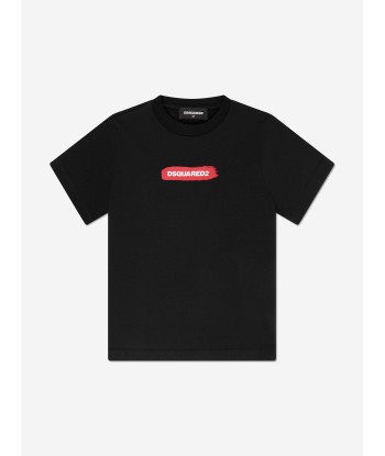 Dsquared2 Kids Logo T-Shirt in Black de technologie