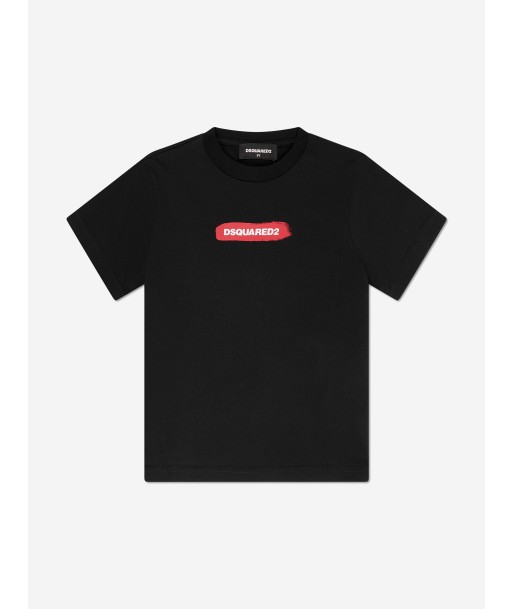 Dsquared2 Kids Logo T-Shirt in Black de technologie