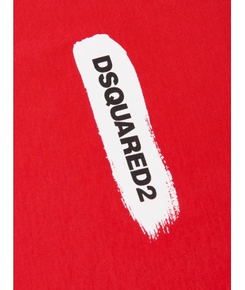 Dsquared2 Kids Logo T-Shirt in Red JUSQU'A -70%! 