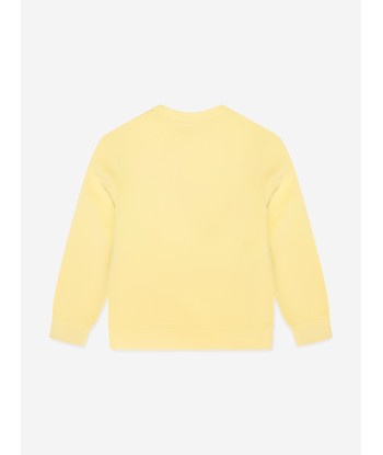 Dsquared2 Kids Rounded Logo Sweatshirt in Yellow Profitez des Offres !