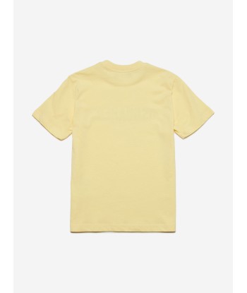 Dsquared2 Kids Rounded Logo T-Shirt in Yellow Venez découvrir notre 