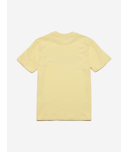 Dsquared2 Kids Rounded Logo T-Shirt in Yellow Venez découvrir notre 