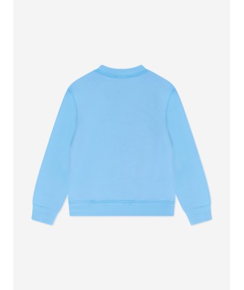 Dsquared2 Kids Rounded Logo Sweatshirt in Blue Amélioration de cerveau avec