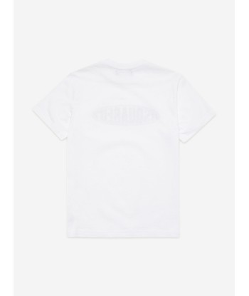 Dsquared2 Kids Rounded Logo T-Shirt in White 2024