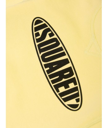 Dsquared2 Kids Rounded Logo Sweatshirt in Yellow Profitez des Offres !