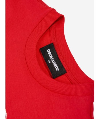 Dsquared2 Kids Logo T-Shirt in Red JUSQU'A -70%! 