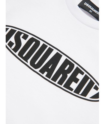 Dsquared2 Kids Rounded Logo T-Shirt in White 2024