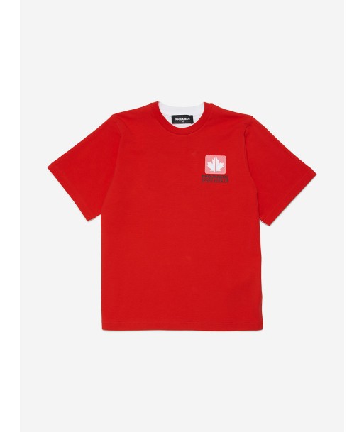 Dsquared2 Kids Logo T-Shirt in Red de la marque