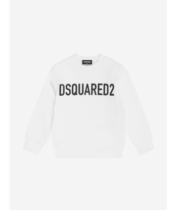 Dsquared2 Kids Logo Sweatshirt in White en linge