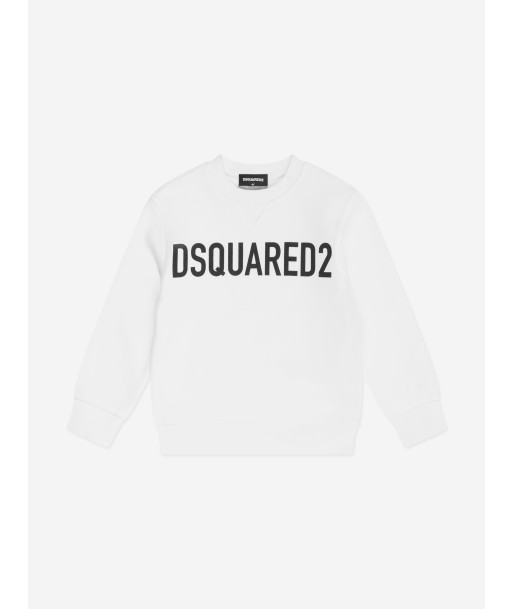 Dsquared2 Kids Logo Sweatshirt in White en linge