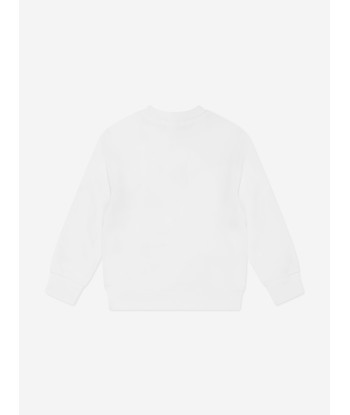 Dsquared2 Kids Logo Sweatshirt in White en linge